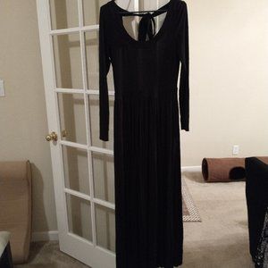 Free People Beach Long Backless Black Dress